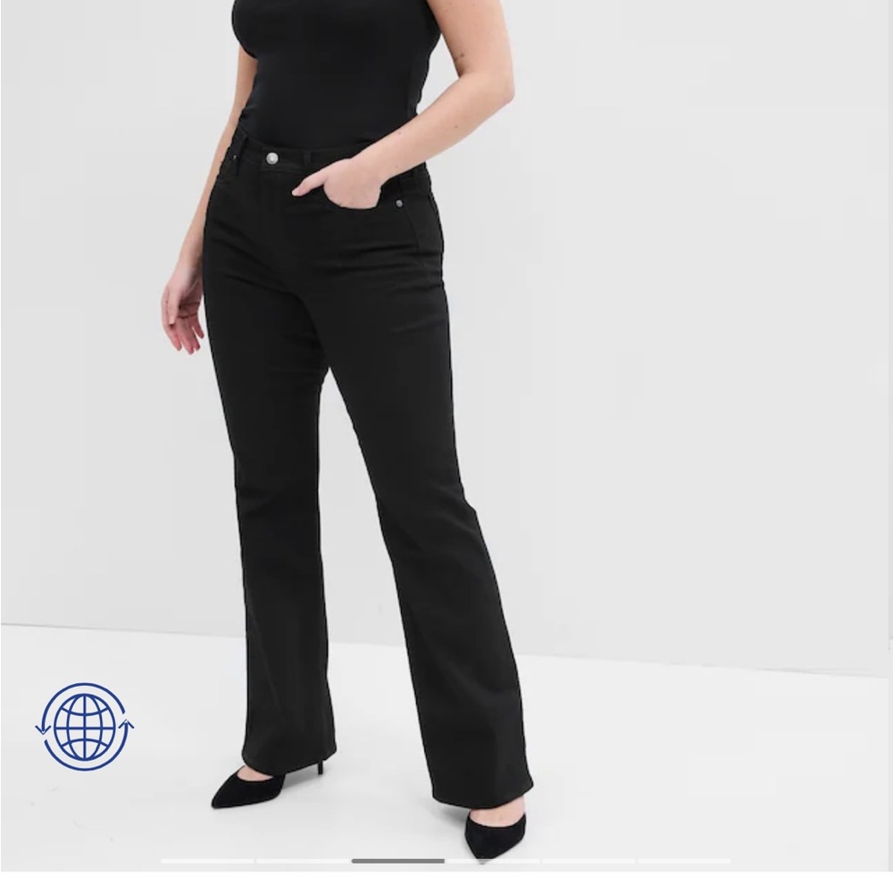 Mid Rise Bootcut Jeans with Washwell - Picture 3 of 6
